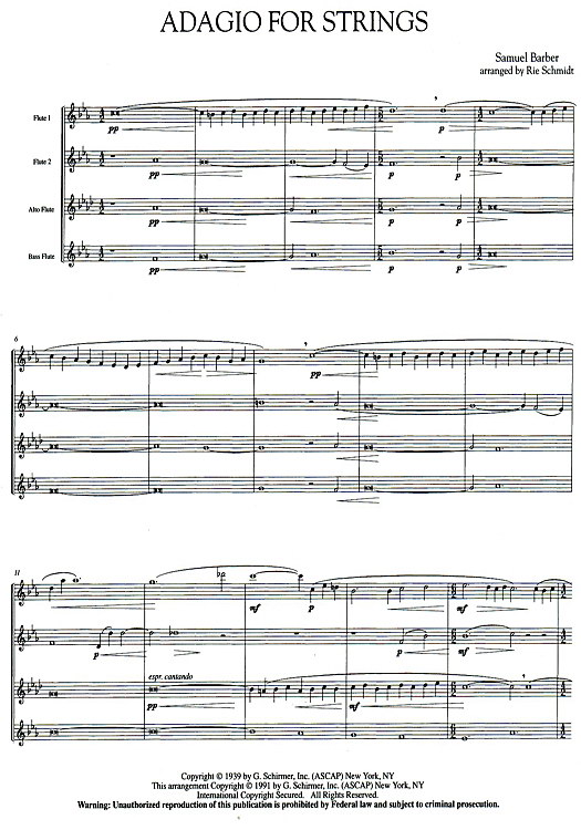 Barber adagio. Барбер Адажио для струнных Ноты. Adagio for Strings. Adagio for Strings, op. 11 Samuel Barber. Samuel Barber - Adagio for Strings Piano.
